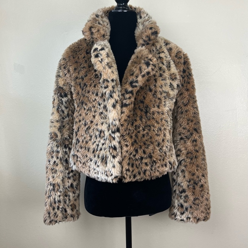 Jkt Leopard Coat Faux Fur Jacket Women XS